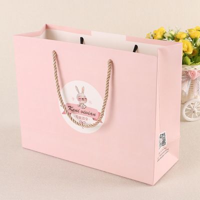 廠家直銷環保購物白卡紙服裝手提袋定做廣告促銷禮品紙袋定制