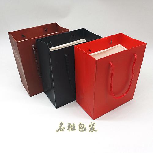飾品手提袋手挽袋手表盒紙袋工廠定制印logo文字高檔覆膜紙包裝袋