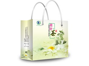 荷葉茶米黃色古典手提袋設計圖片 模板下載 飲品 酒等包裝圖大全 食品包裝編號 18691642